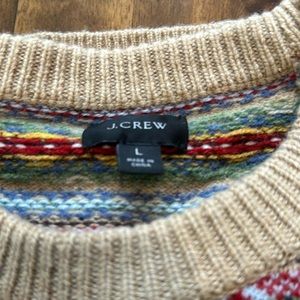 NWOT Men’s J Crew patterned sweater, size L